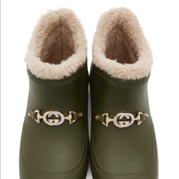 Gucci Rain Boot in Green for Men